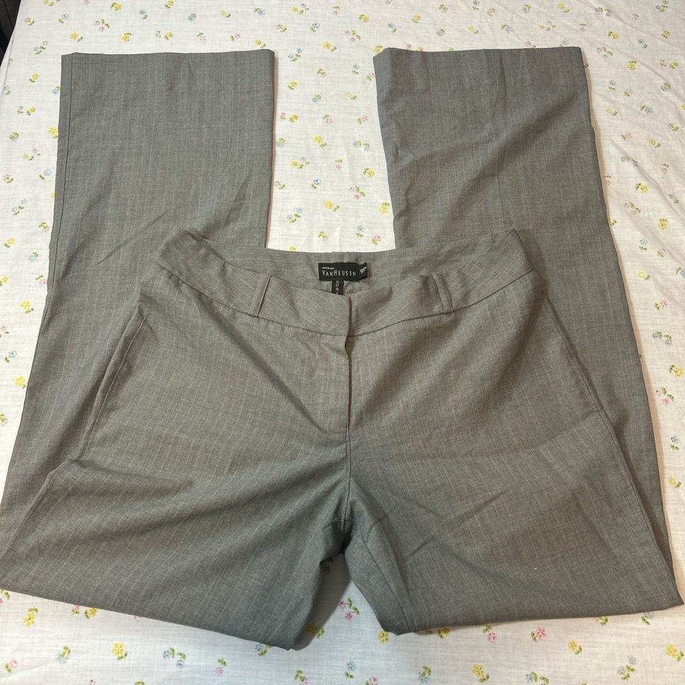 Grey pinstripe pants